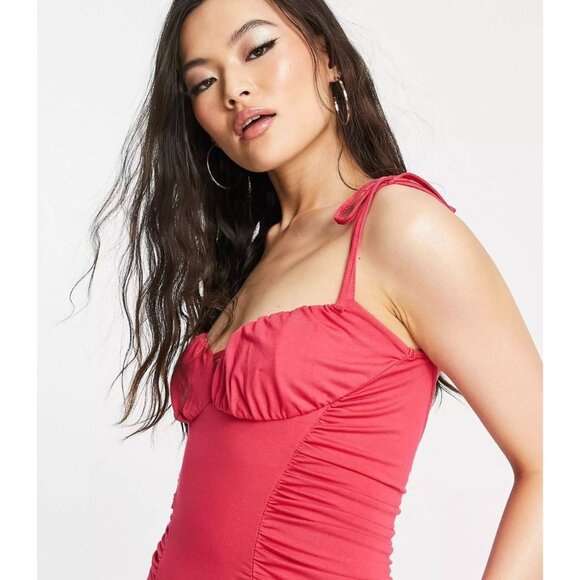 ASOS Design Womens Cami Mini Dress Size 4 in Hot Pink - Picture 2 of 6